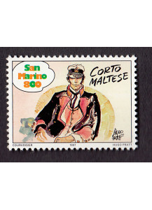 San Marino francobollo nuovo dedicato a Corto Maltese da lire 800 1997